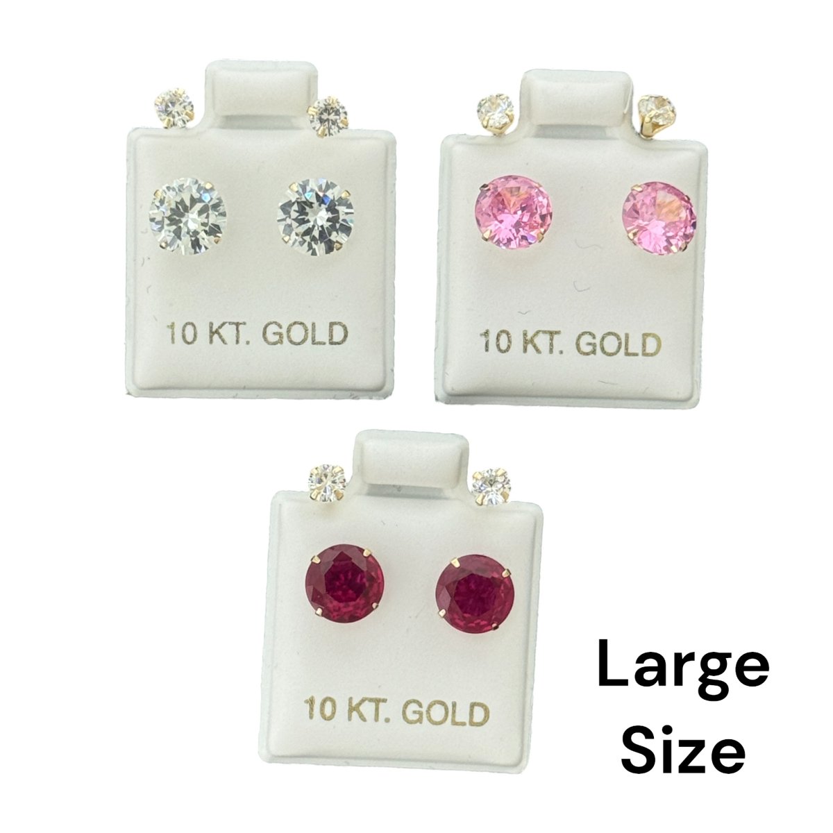 10KT CZ Telephone Gold Earrings