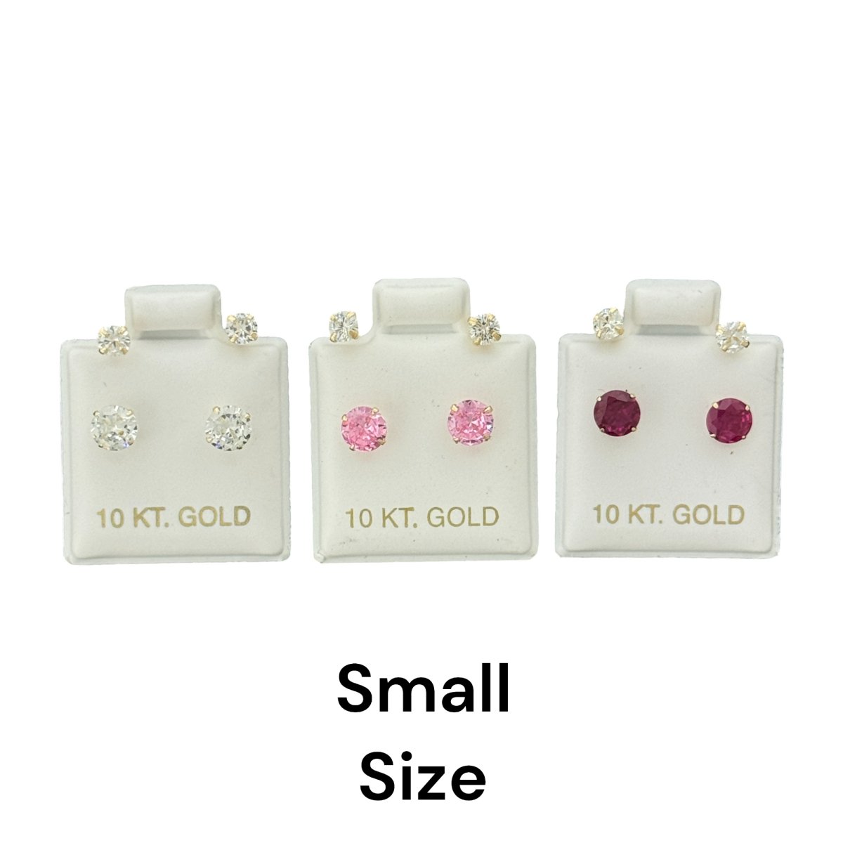 10KT CZ Telephone Gold Earrings