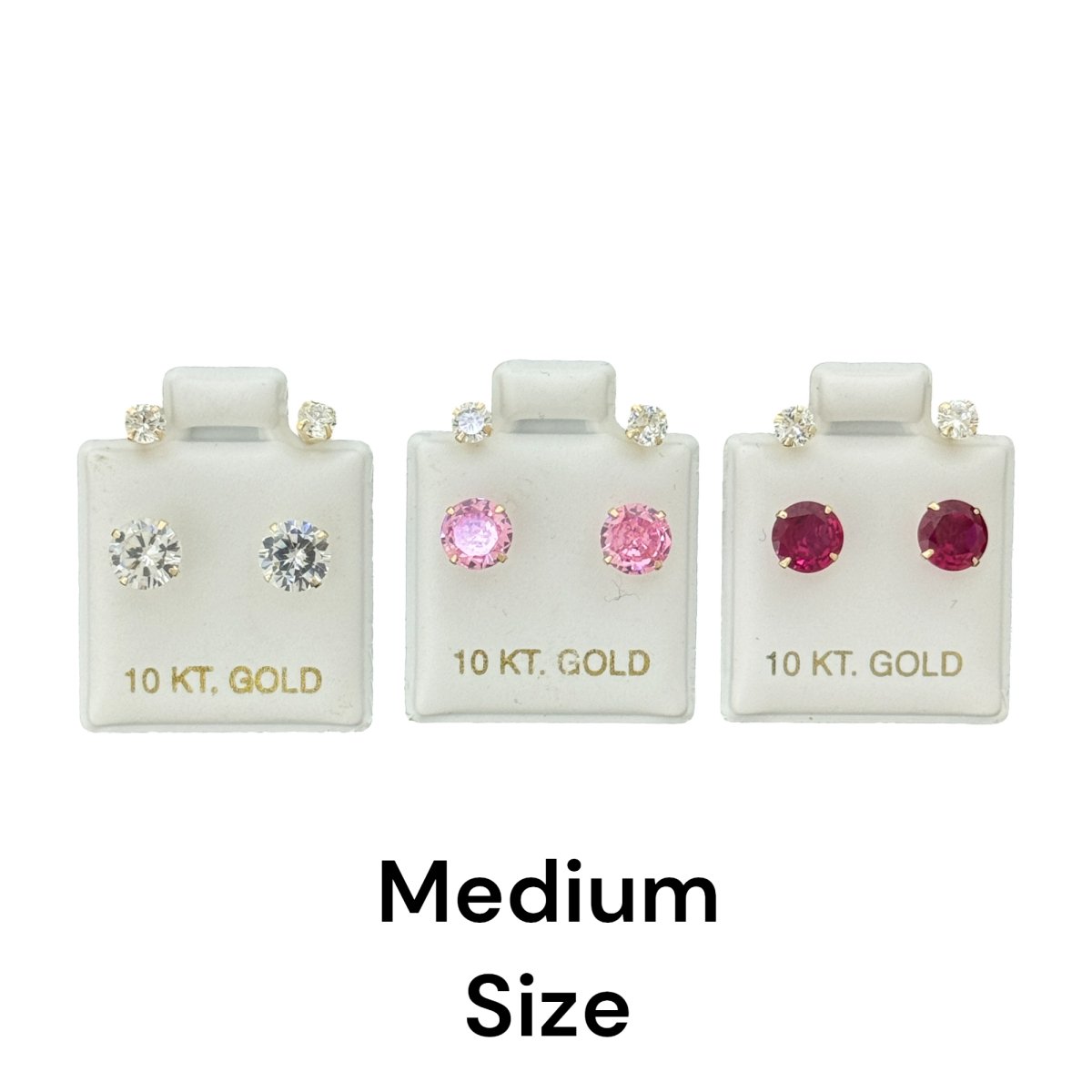 10KT CZ Telephone Gold Earrings