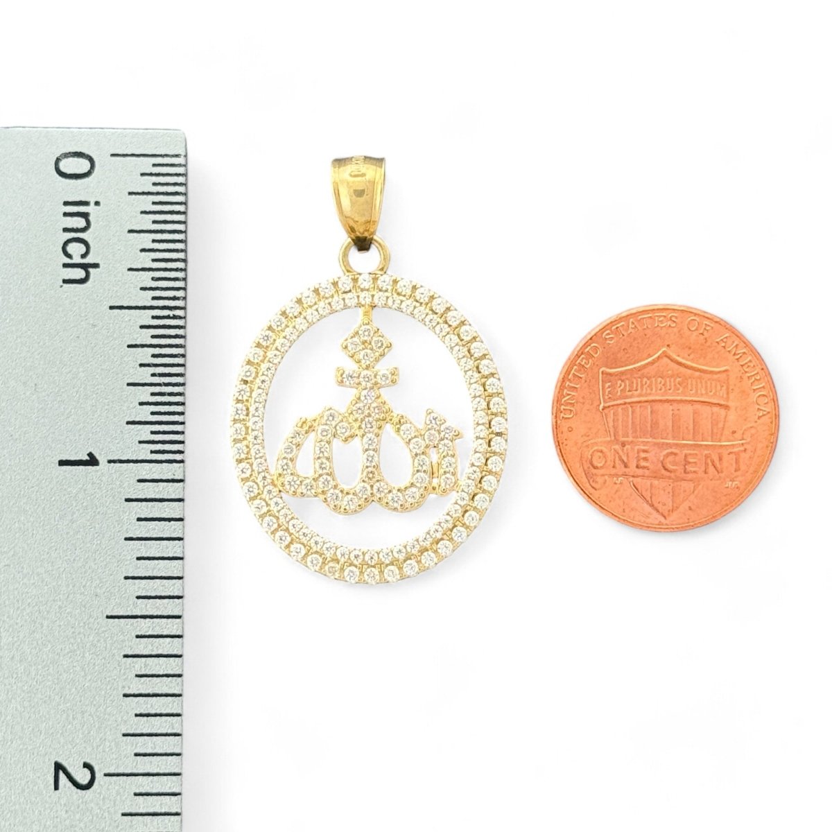 10KT Gold Allah Pendant