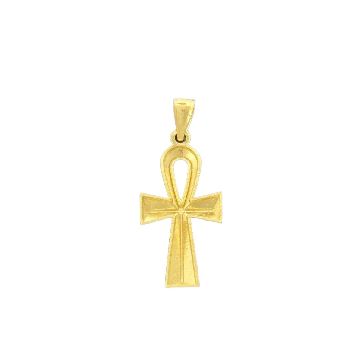 10KT Gold Ankh Cross Pendant - 1.3g