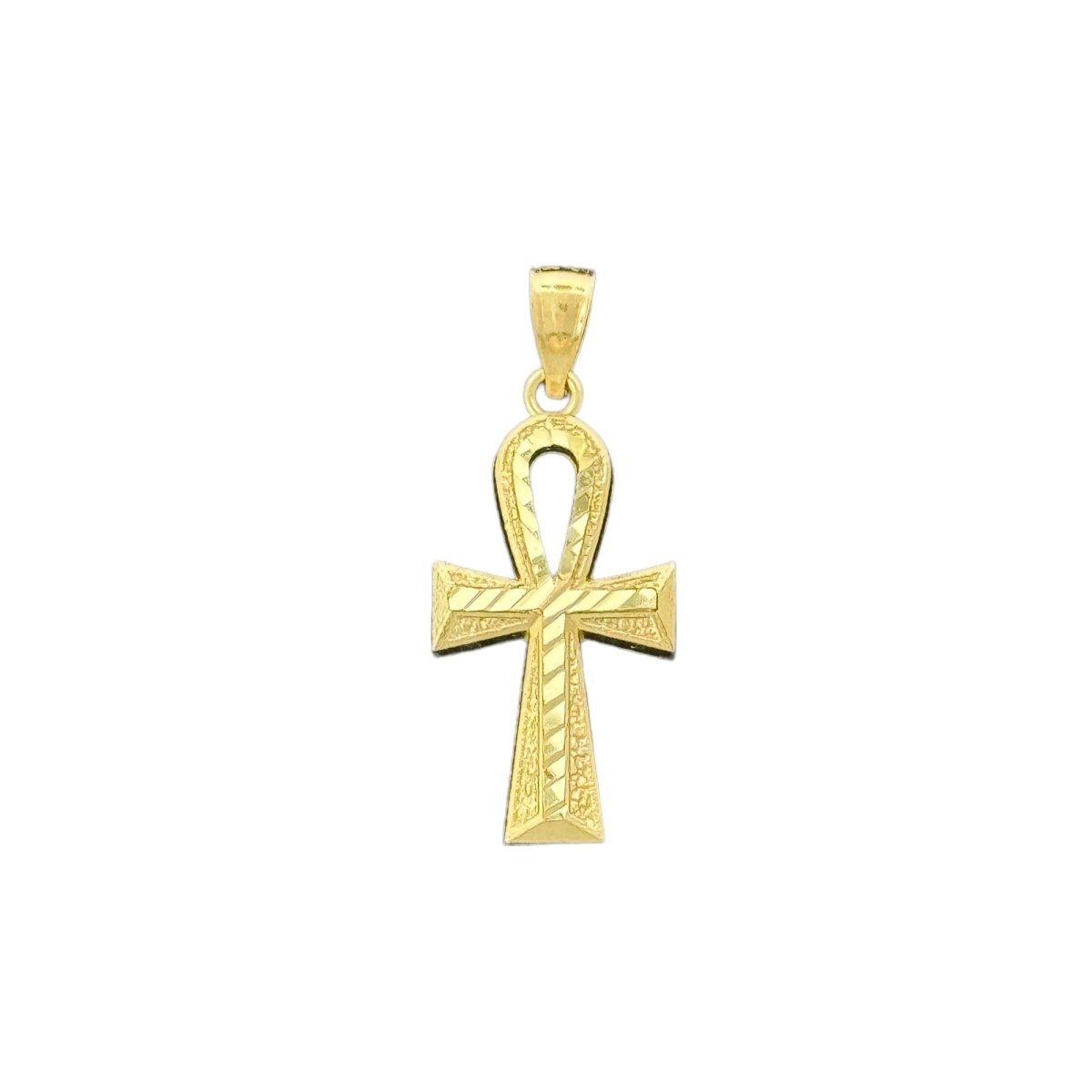 10KT Gold Ankh Cross Pendant - 1.3g