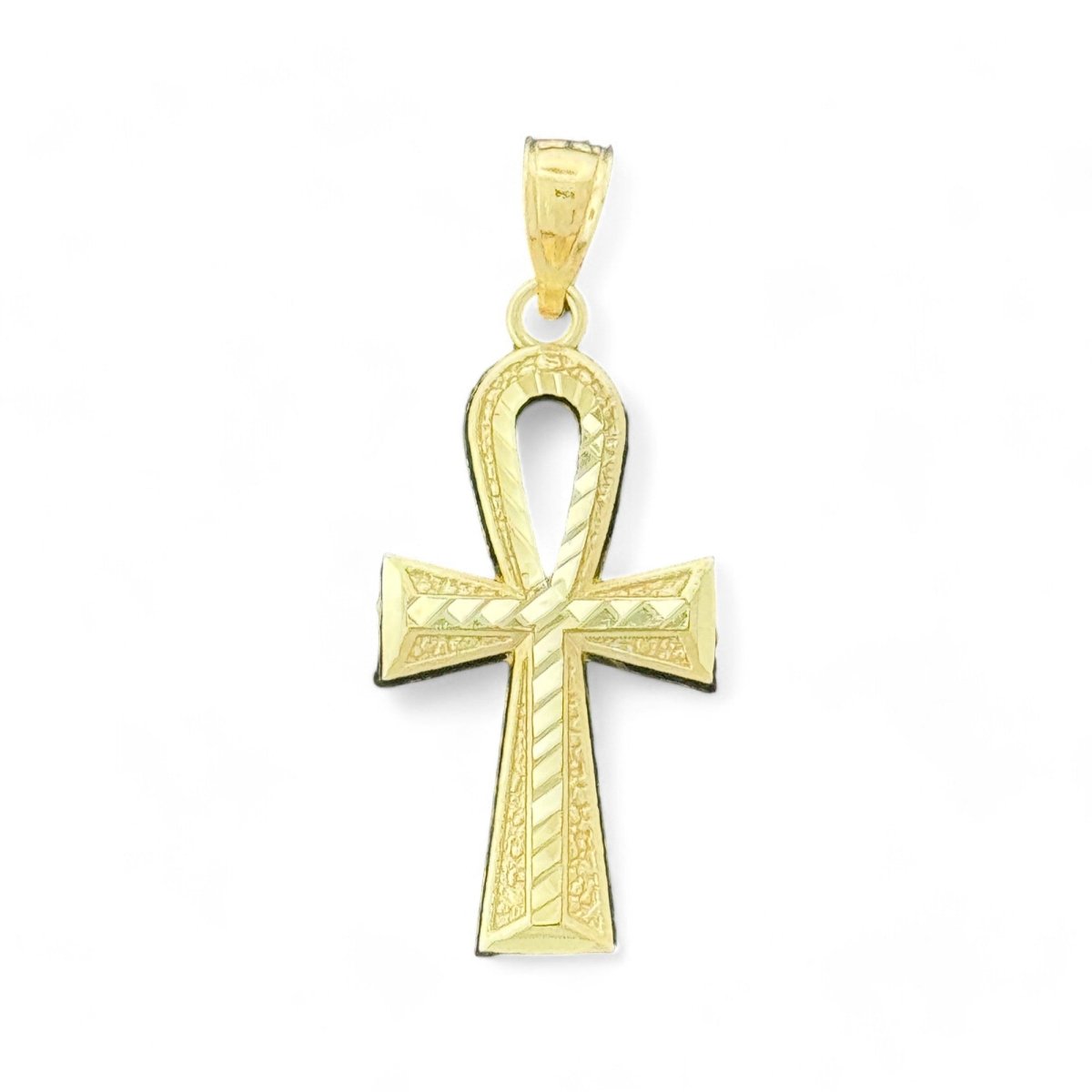 10KT Gold Ankh Cross Pendant