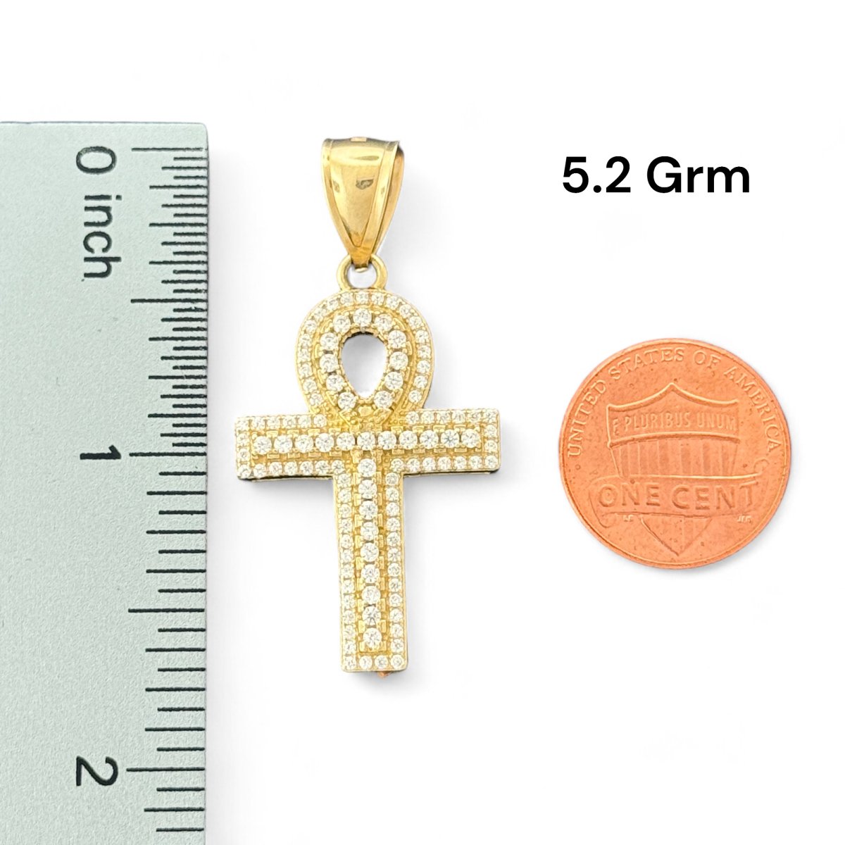 10KT Gold Ankh Cross Pendant