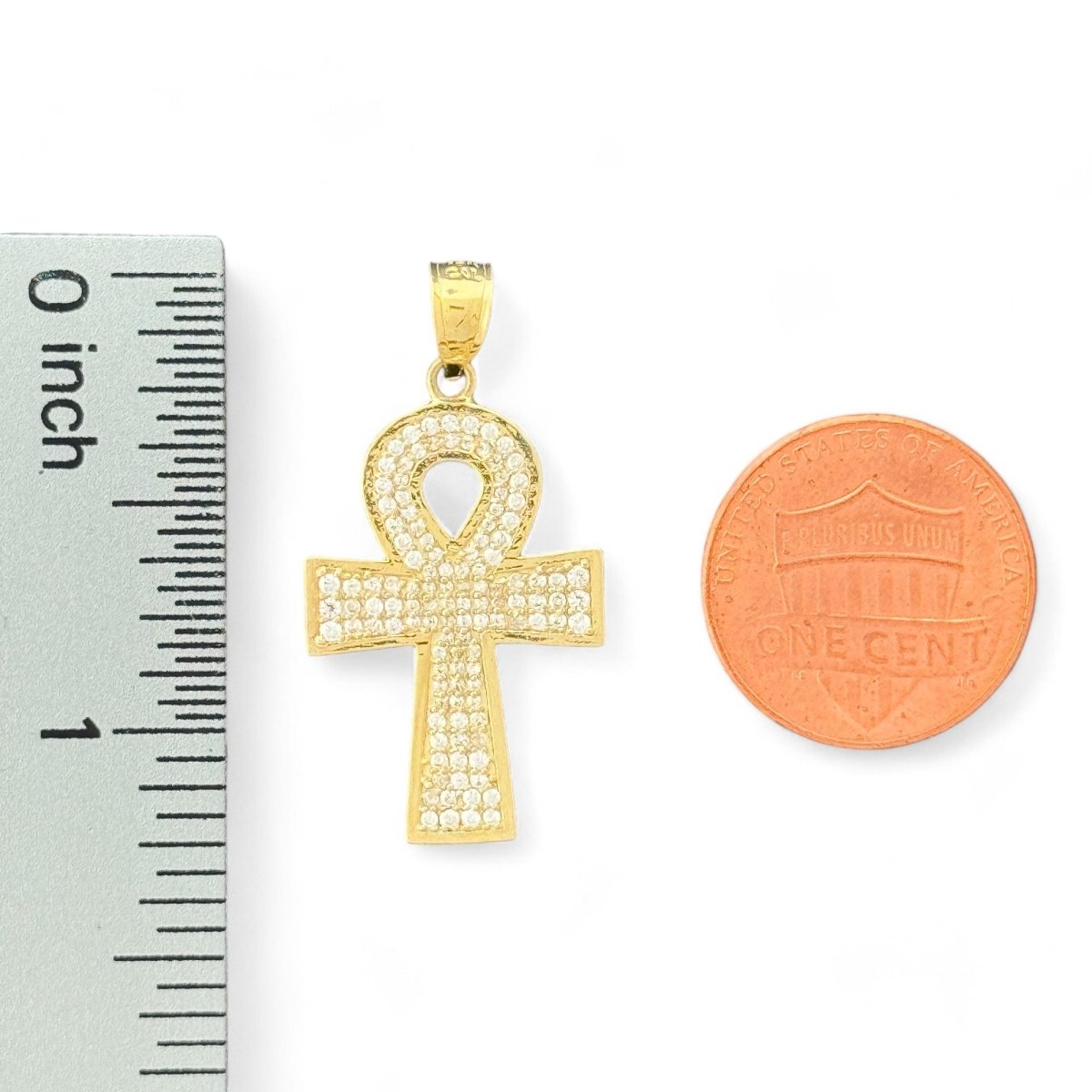 10KT Gold Ankh Cross Pendant