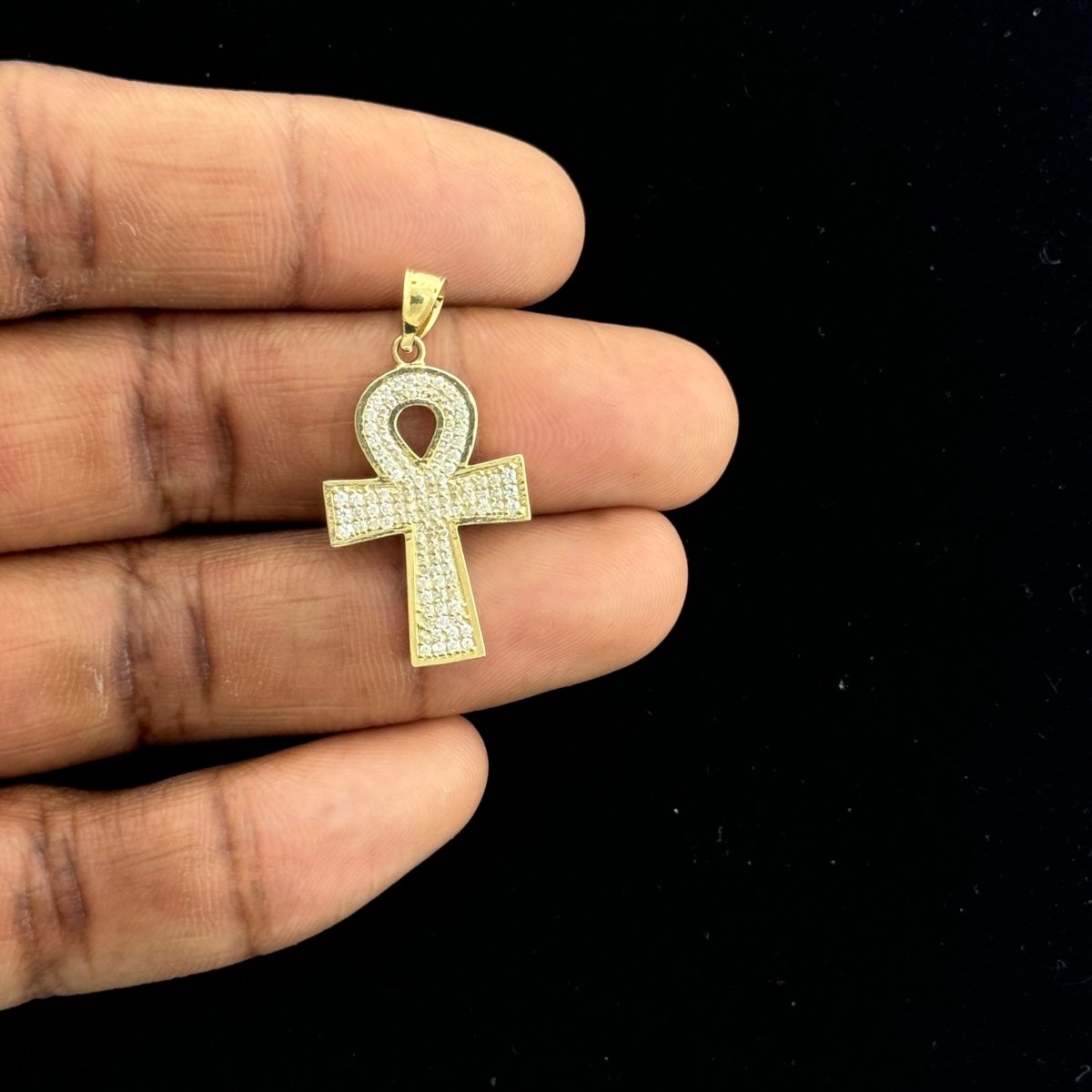 10KT Gold Ankh Cross Pendant