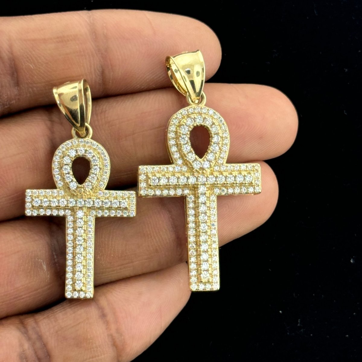 10KT Gold Ankh Cross Pendant