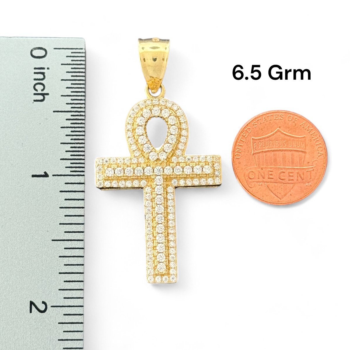 10KT Gold Ankh Cross Pendant