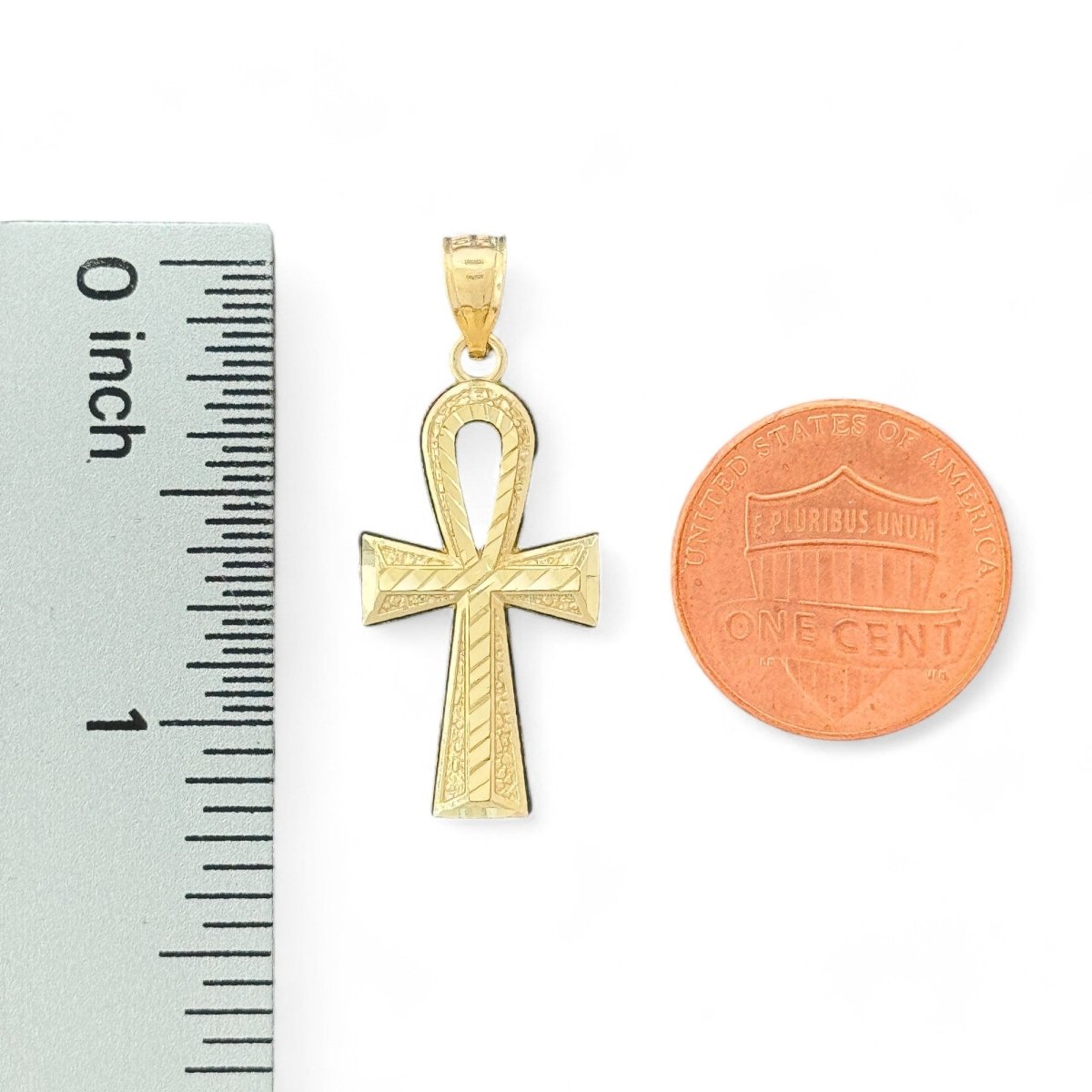 10KT Gold Ankh Cross Pendant