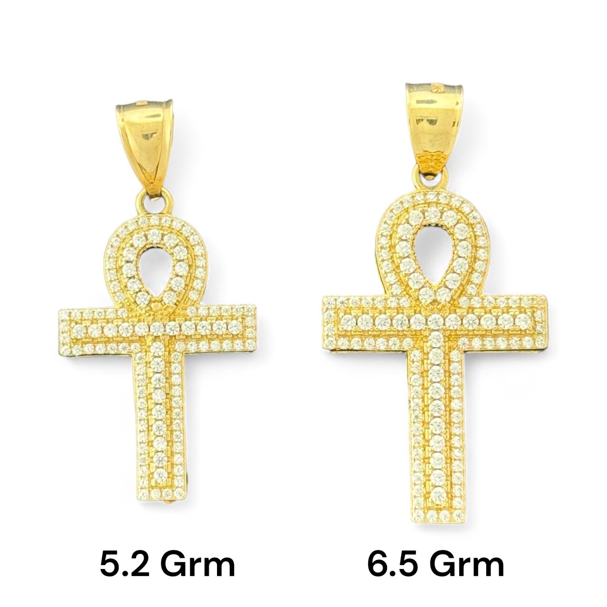 10KT Gold Ankh Cross Pendant