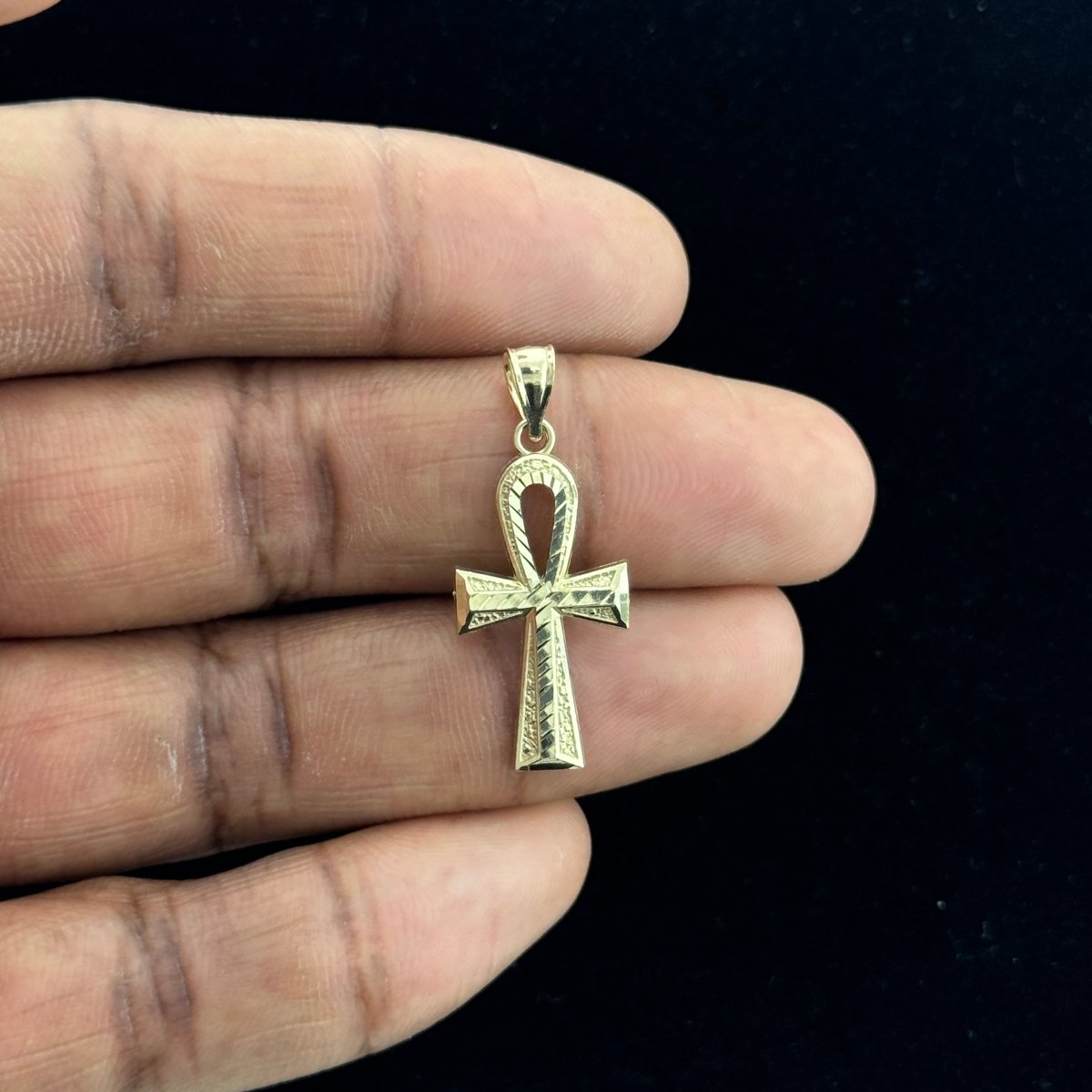 10KT Gold Ankh Cross Pendant