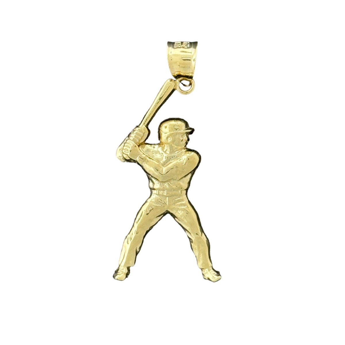 10KT Gold Baseball Player Sports Pendant - 2g