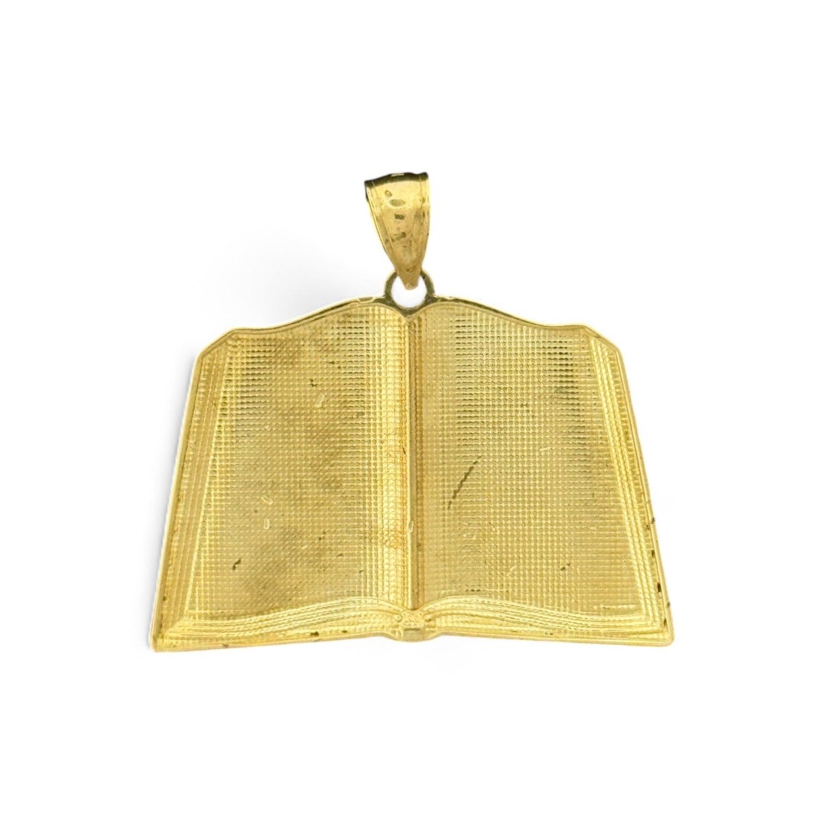 10KT Gold Bible Pendant with Engraved Text - 5.12 Grm