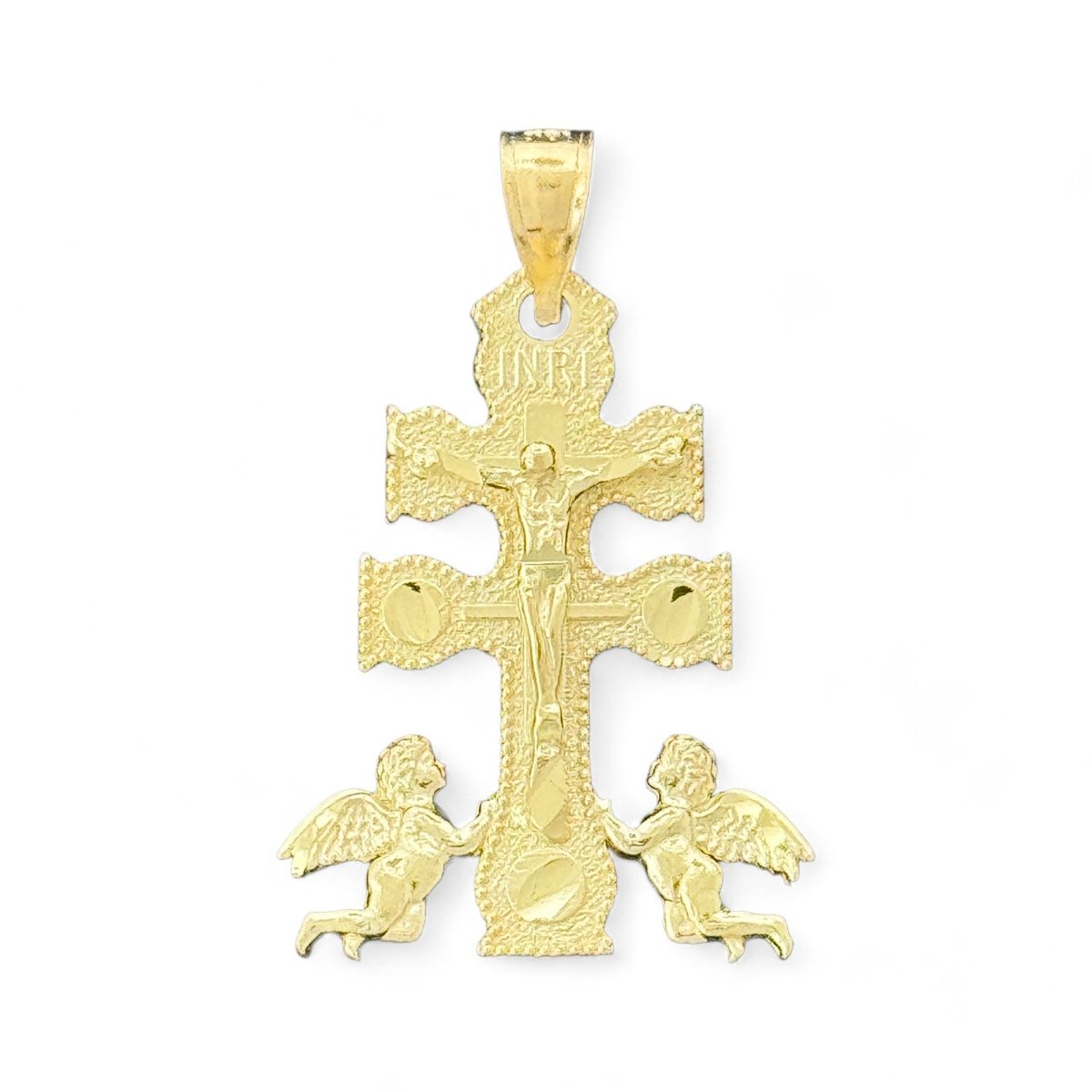 10KT Gold Caravaca Cross Pendant