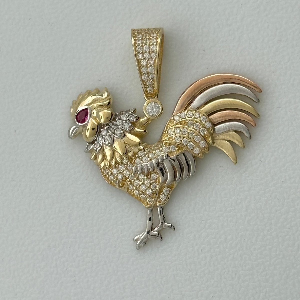 10KT Gold Chicken Pendant, 5.08 GRM, 3 mm Bail