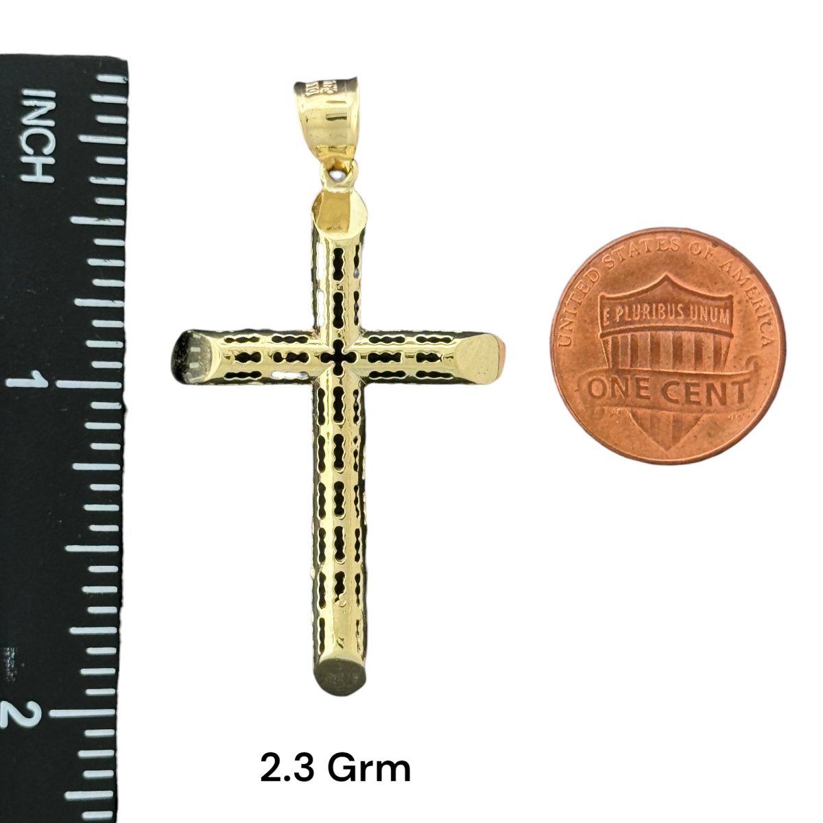 10KT Gold Cross Pendant - 2.3g and 3.6g