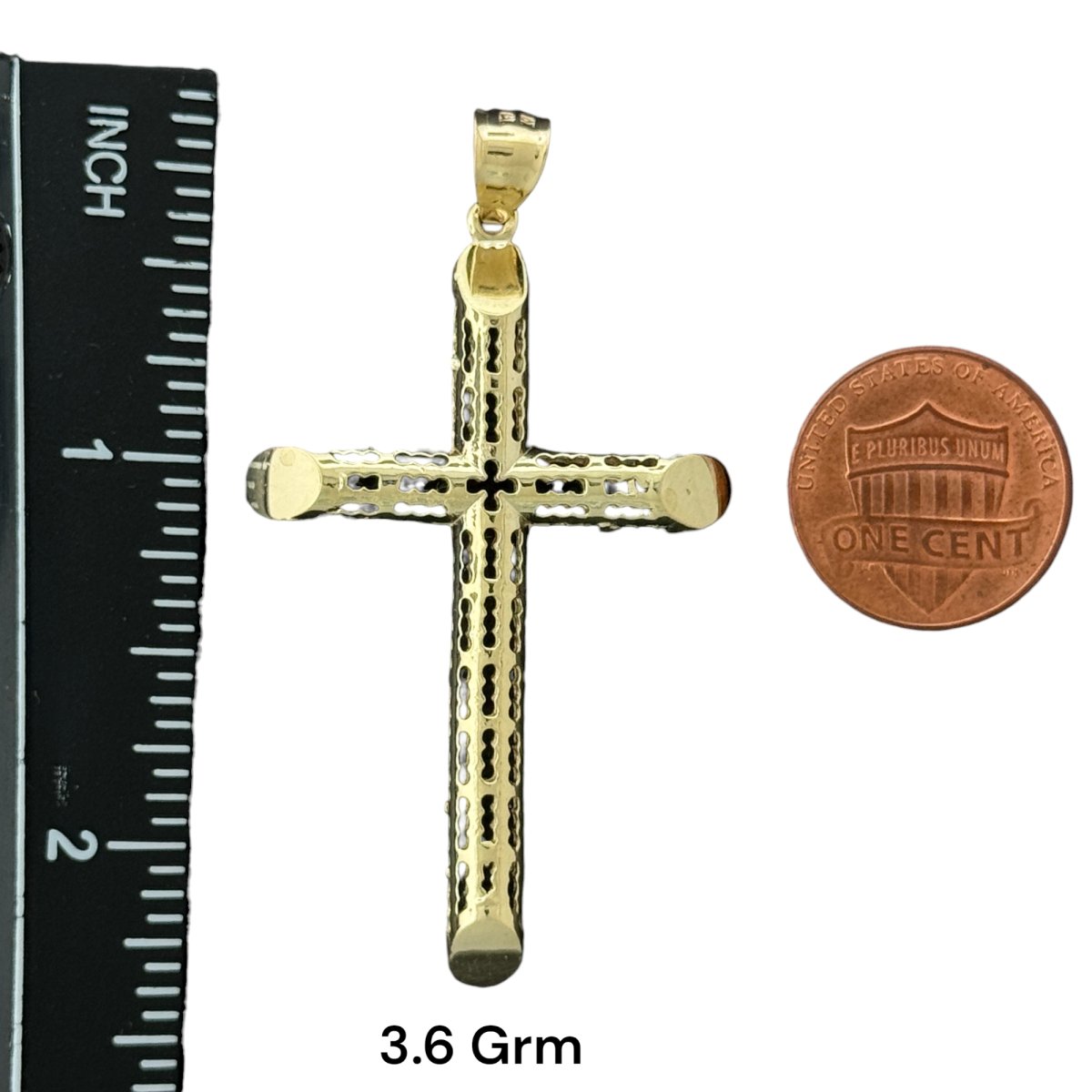 10KT Gold Cross Pendant - 2.3g and 3.6g