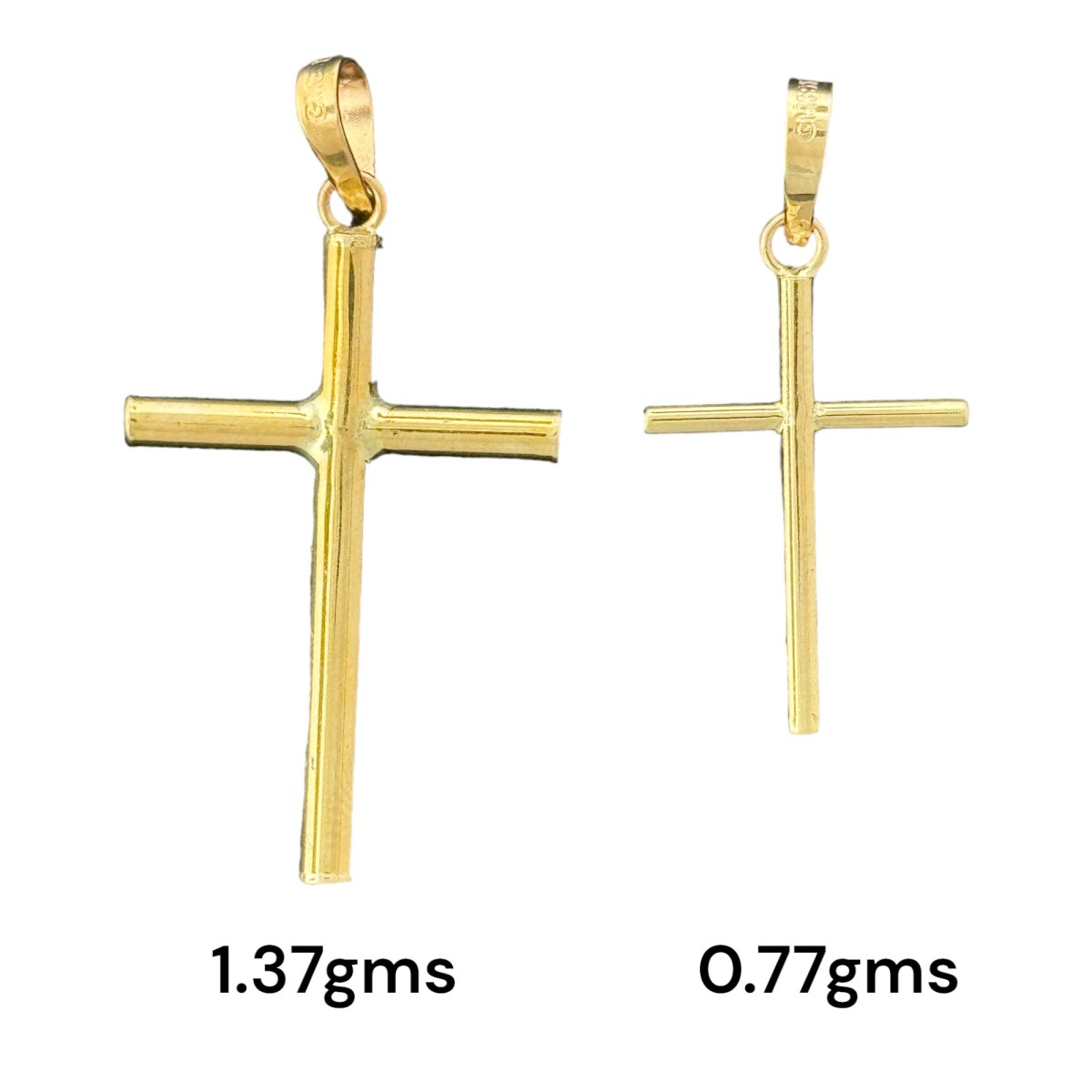 10KT Gold Cross Pendants - 1.37g & 0.77g