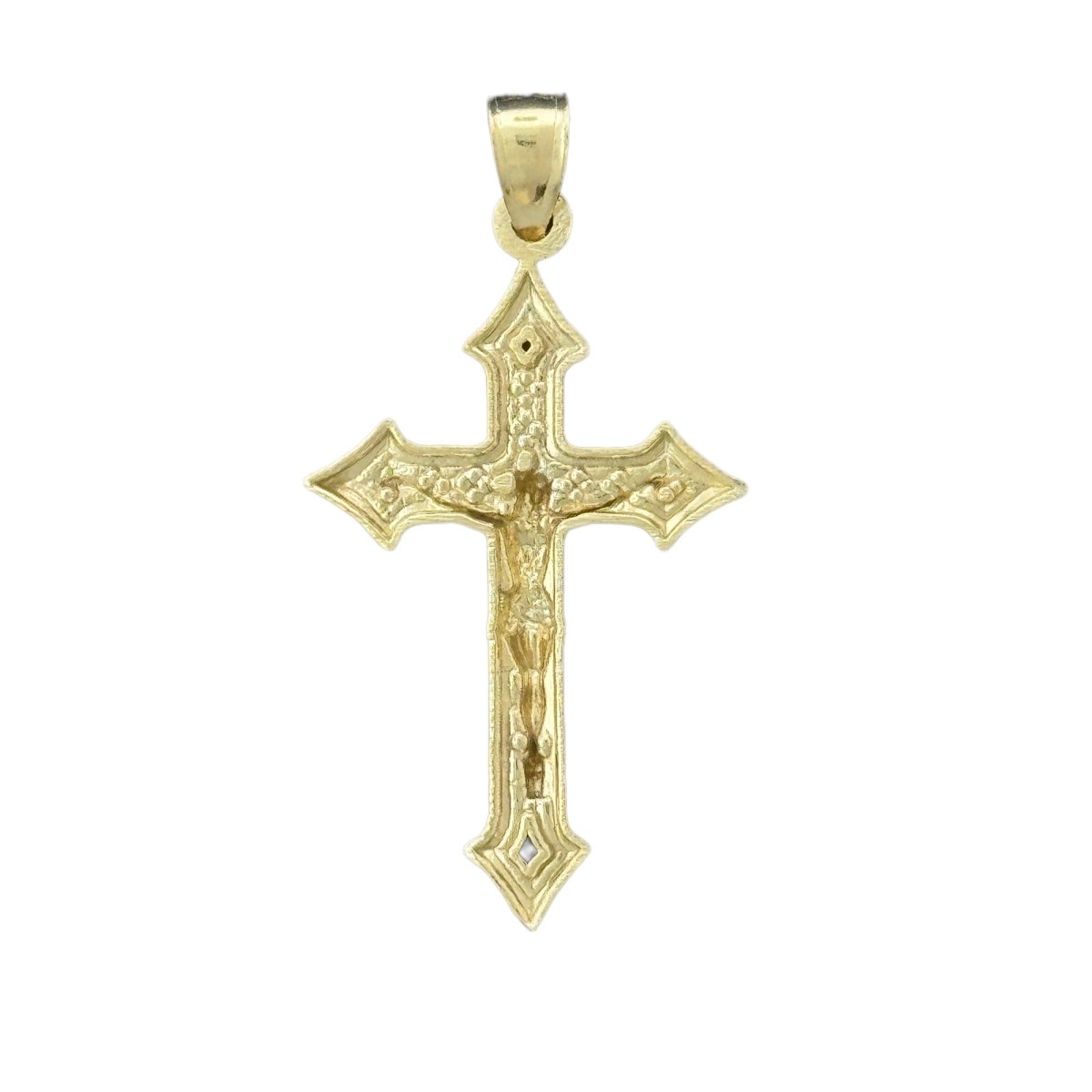 10KT Gold Crucifix Cross Pendant - 1.3g