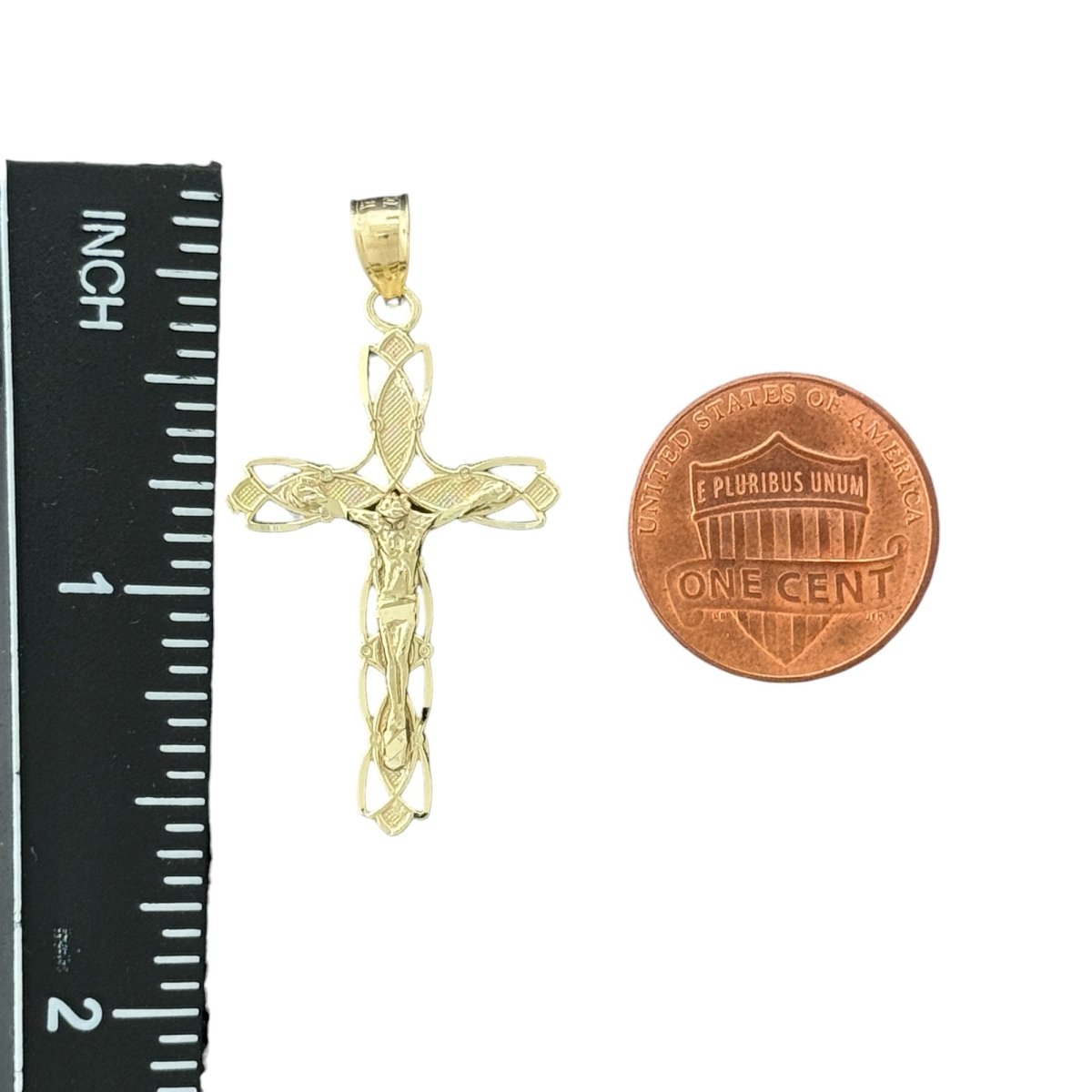 10KT Gold Crucifix Cross Pendant - 1.6g