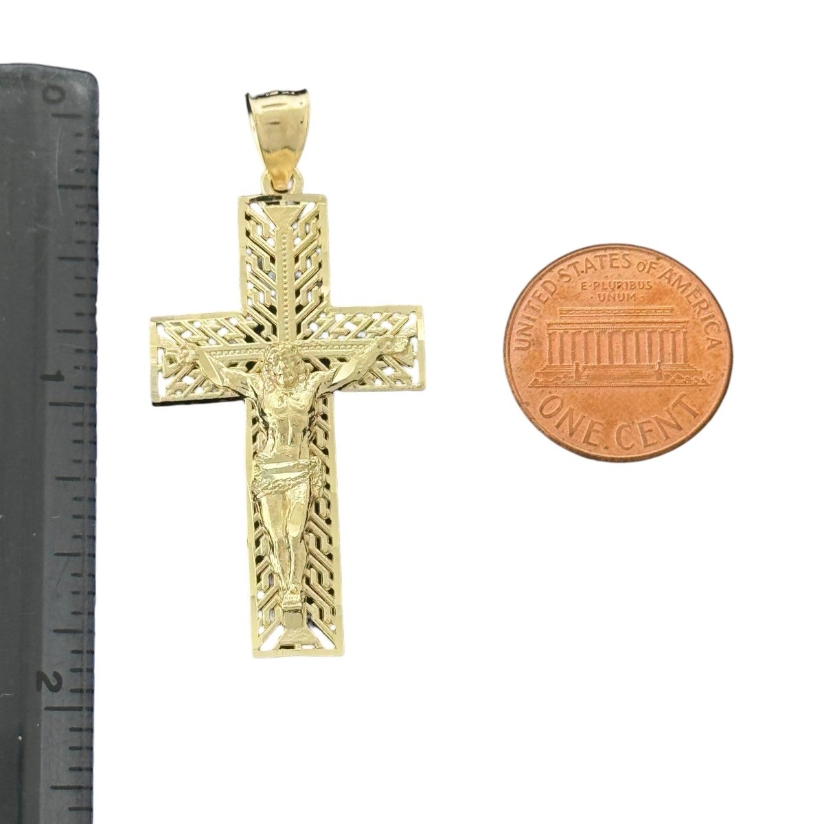 10KT Gold Crucifix Cross Pendant - 2.5g