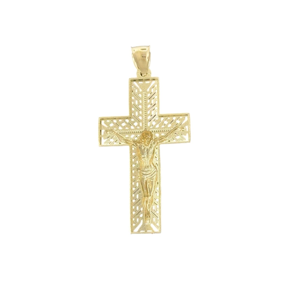 10KT Gold Crucifix Cross Pendant - 2.5g