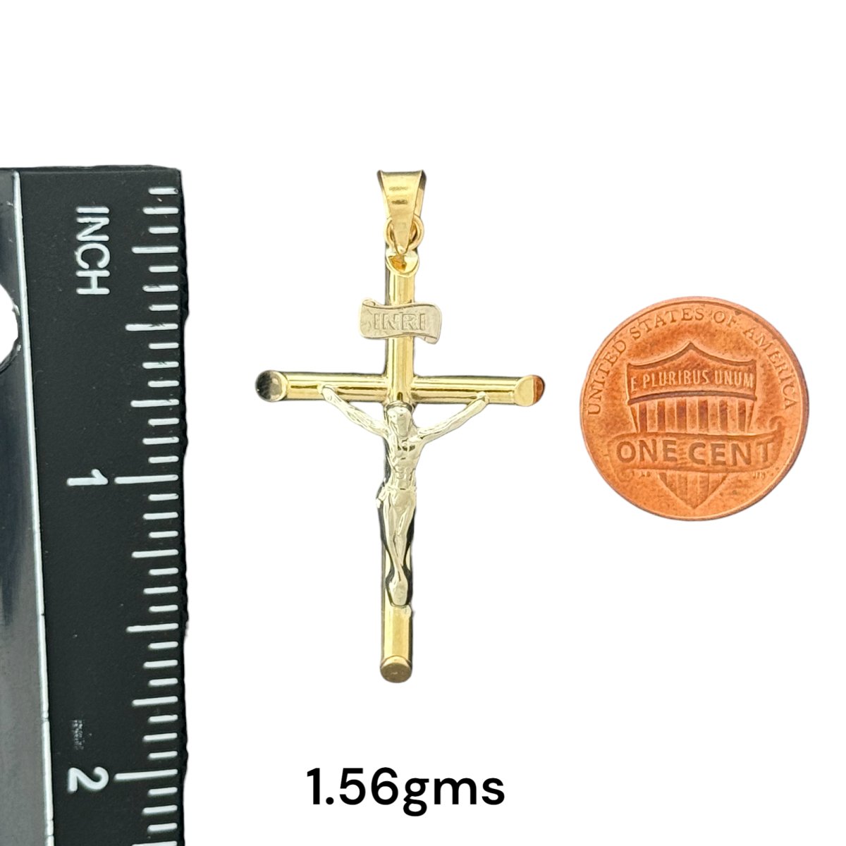 10KT Gold Crucifix Pendants - 1.56g, 0.87g