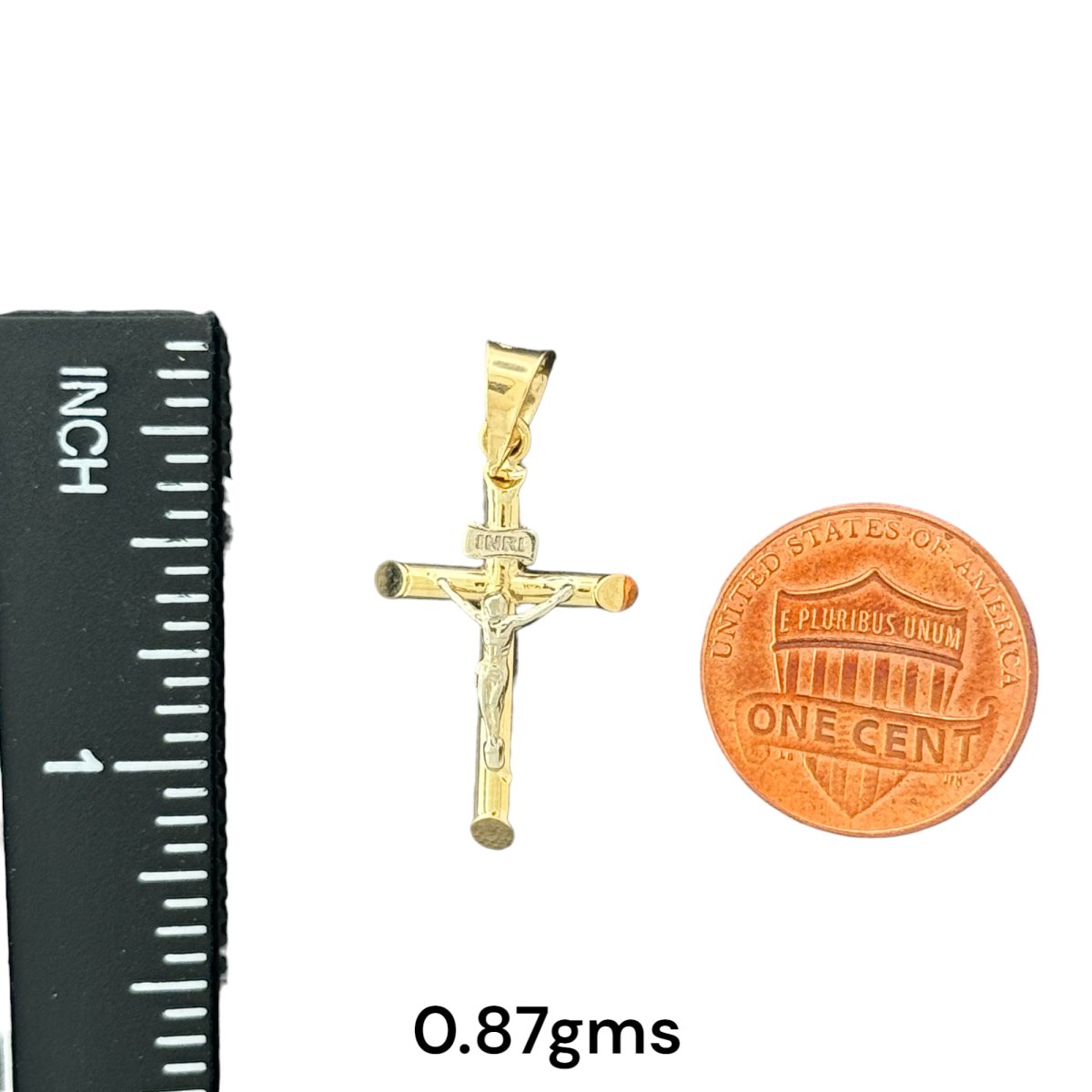 10KT Gold Crucifix Pendants - 1.56g, 0.87g