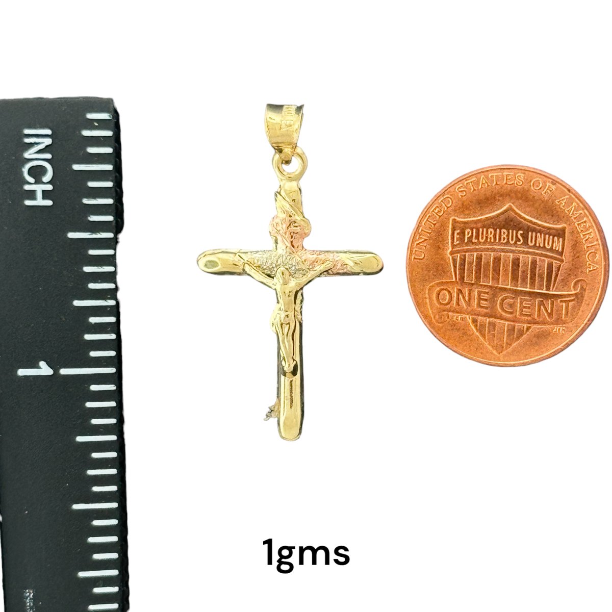 10KT Gold Crucifix Pendants - 1.86g, 1g