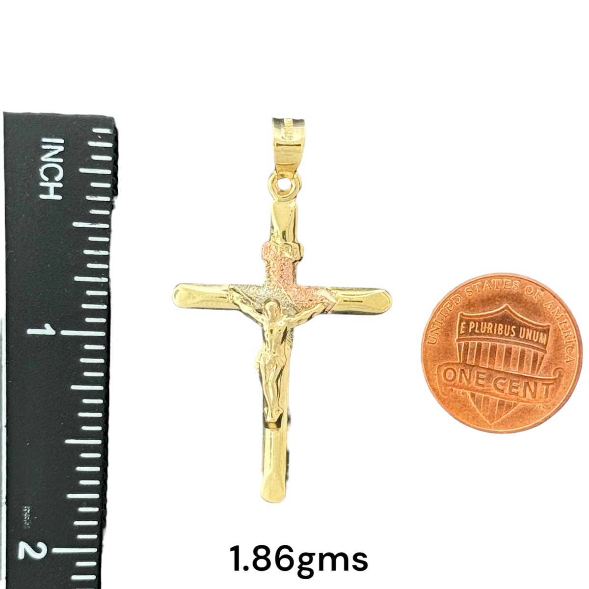 10KT Gold Crucifix Pendants - 1.86g, 1g