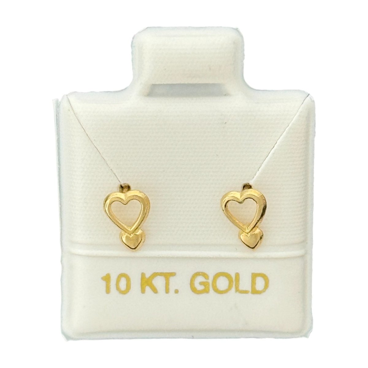 10KT Gold Dangling Heart Earrings