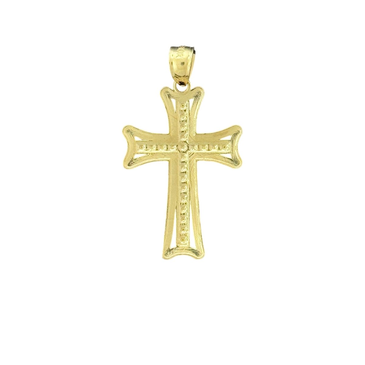 10KT Gold Detailed Cross Pendant 1.38g