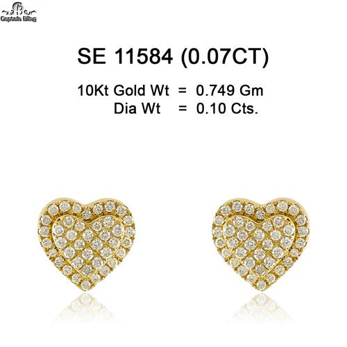 10KT GOLD DIAMOND EARRING 11584