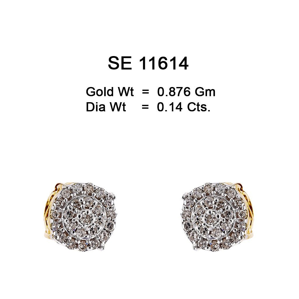 10KT GOLD DIAMOND EARRING 11614