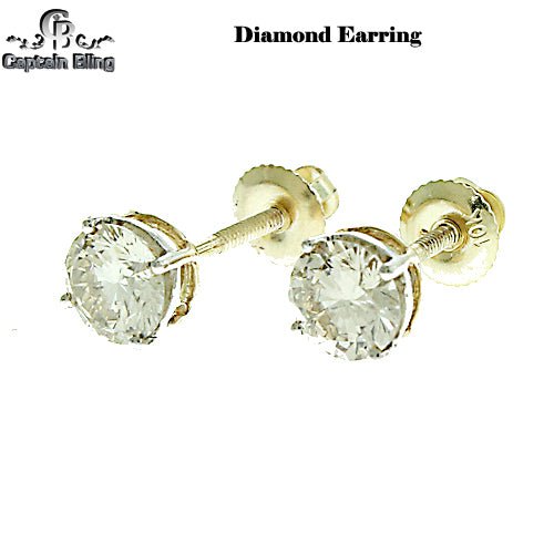 10KT GOLD DIAMOND EARRING 12003 - SINGLE SOLITIARE