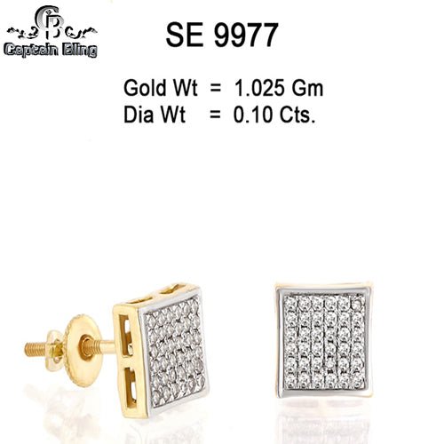 10KT GOLD DIAMOND EARRING 9977