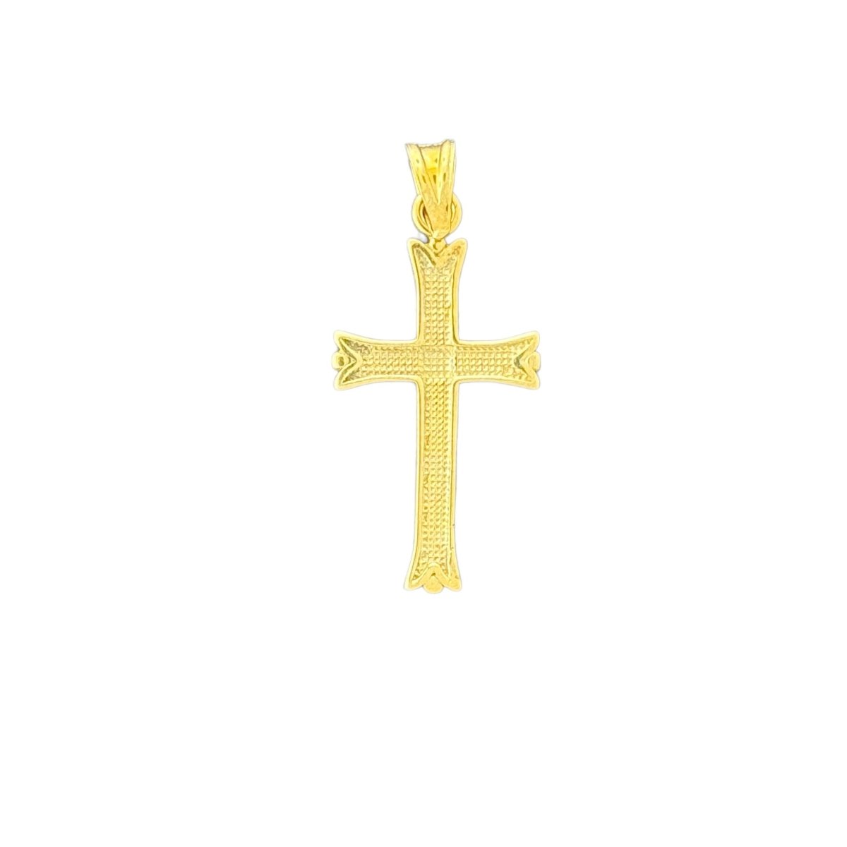 10KT Gold Engraved Cross Pendant 1.16g