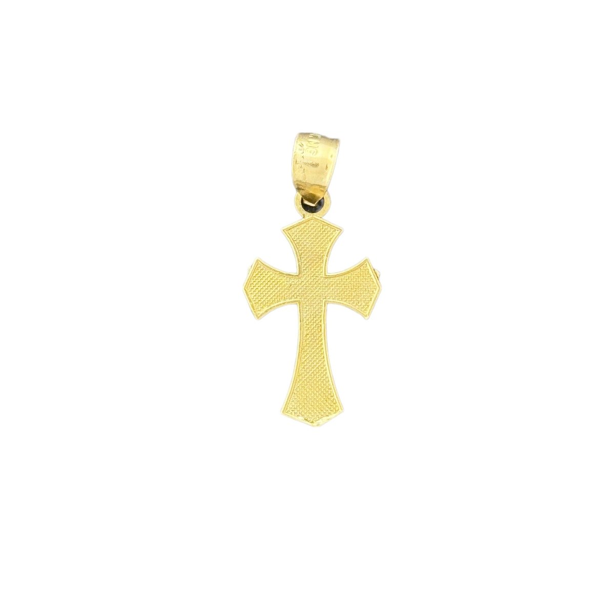 10KT Gold Heart Detailed Cross Pendant 0.81g