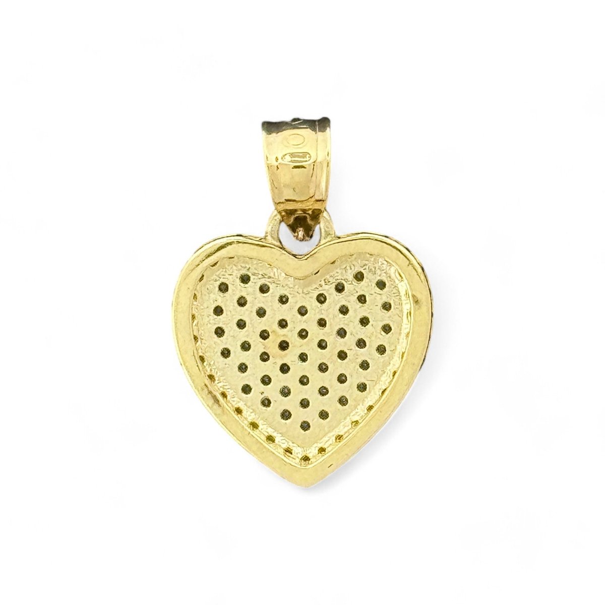 10kt Gold Heart Pendant - 1.7 Grm