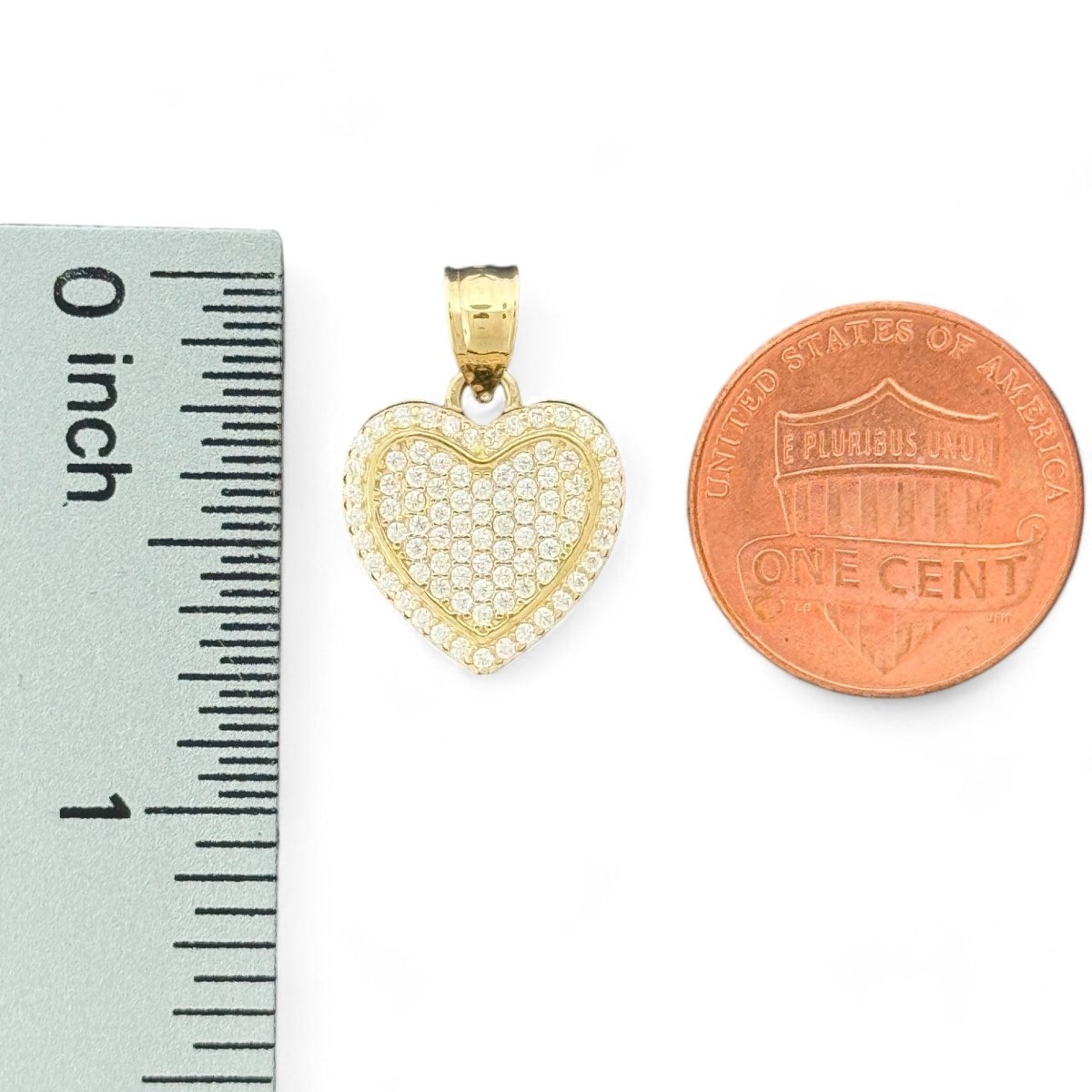 10kt Gold Heart Pendant - 1.7 Grm