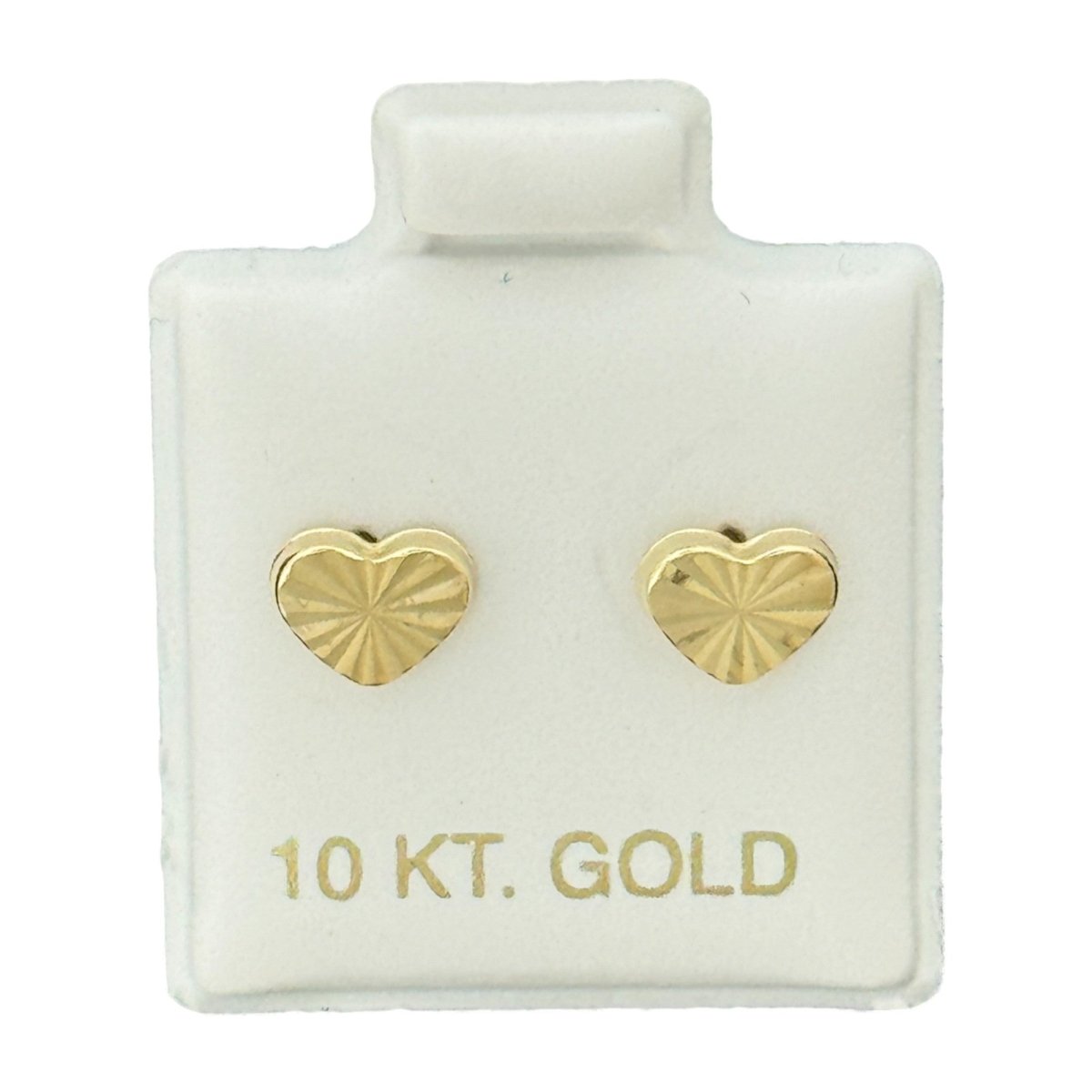 10KT Gold Heart Stud Earrings