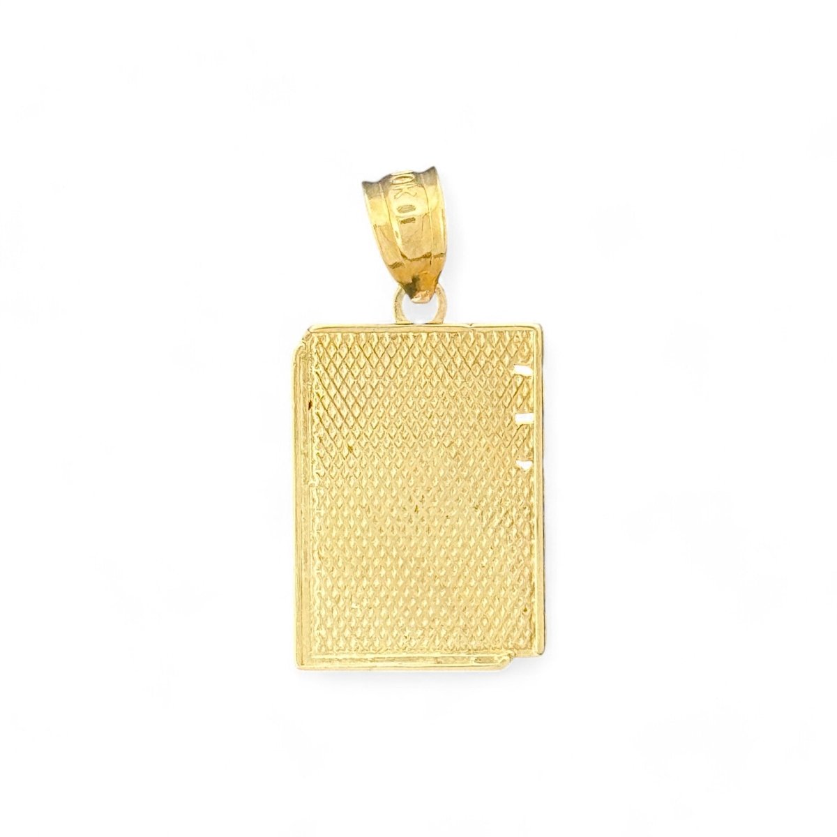 10KT Gold Holy Bible Pendant with Cross - 1.17 Grm