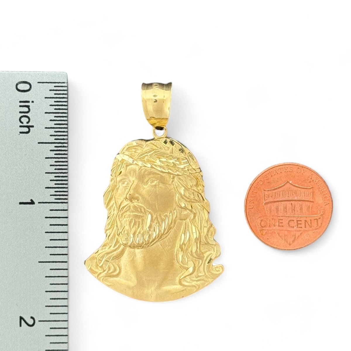 10KT Gold Jesus Head Pendant - 5.8 Grm