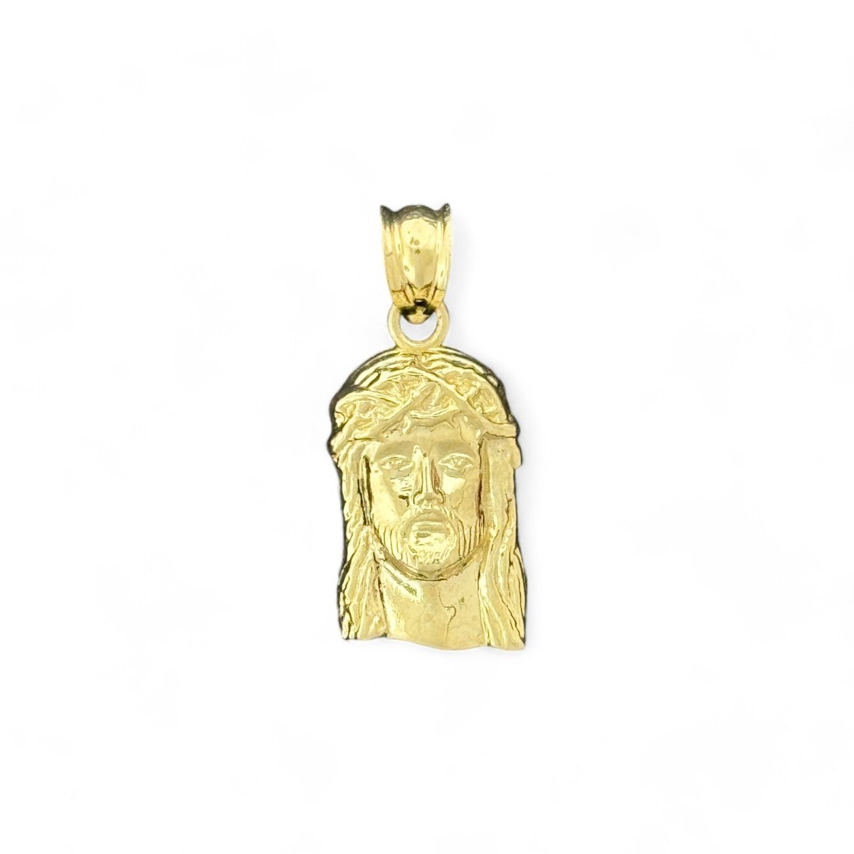 10KT Gold Jesus Pendant with Crown of Thorns - 1.1 Grm