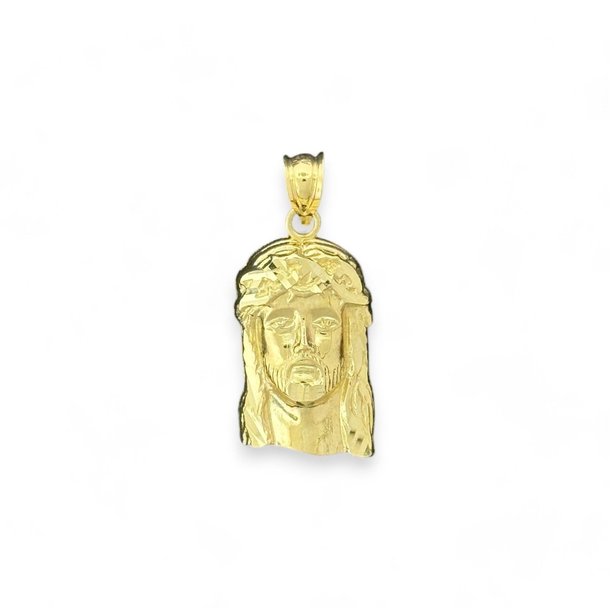 10KT Gold Jesus Pendant with Crown of Thorns - 1.9 Grm