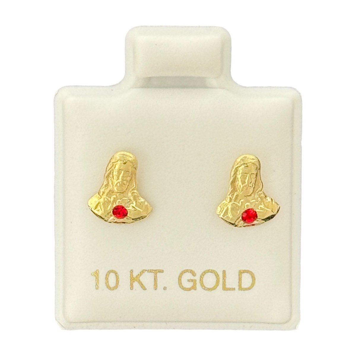 10KT Gold Jesus Sacred Heart Earrings