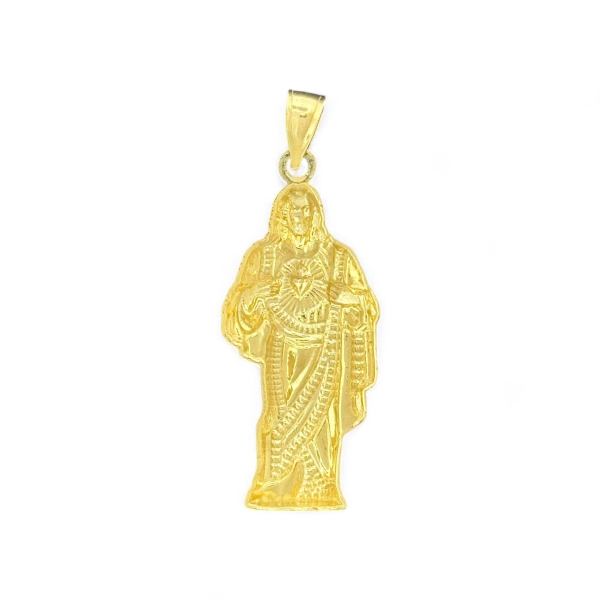 10kT Gold Jesus with Sacred Heart Pendant