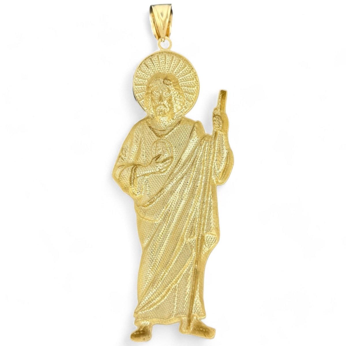 10KT Gold Large Saint Pendant - 37.14g