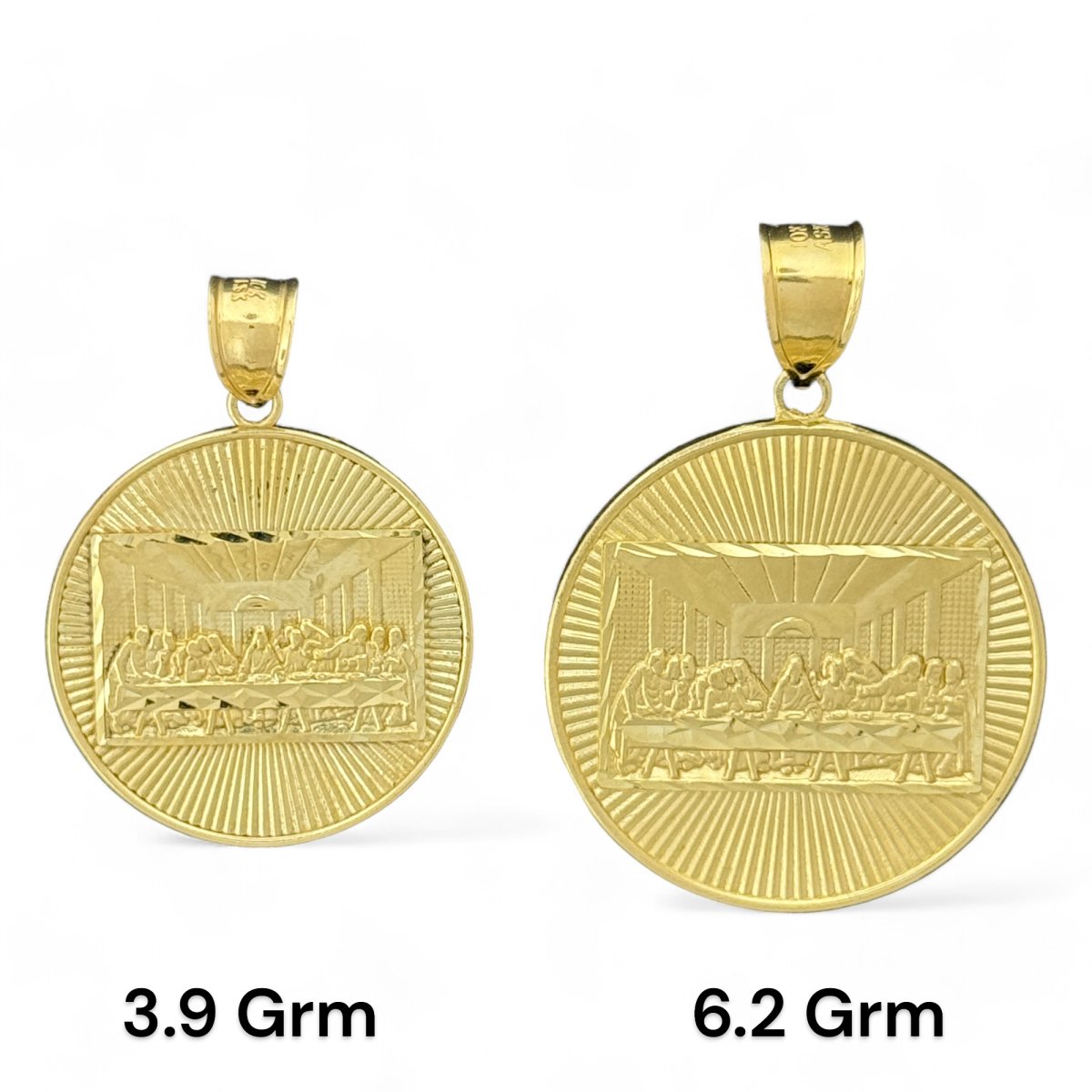 10KT Gold Last Supper Medallion Pendant