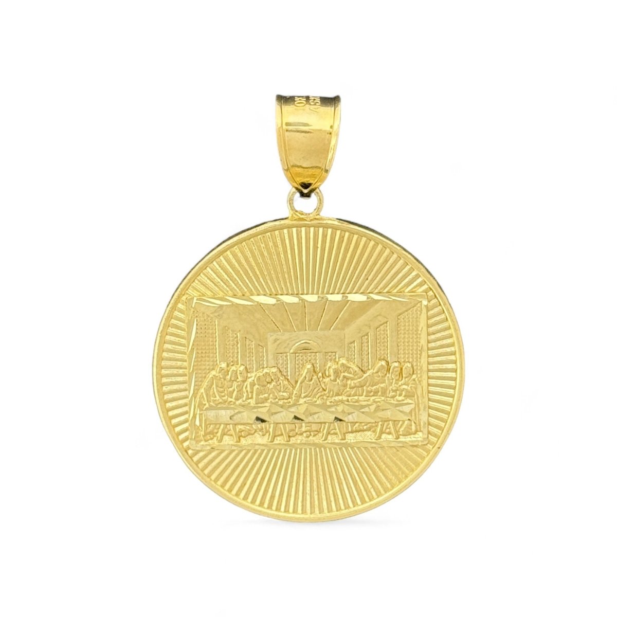 10KT Gold Last Supper Medallion Pendant